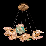 Люстра круглая на золотом каркасе с цветочным декором Miscellaneous herbs варинант исполнения - 3 | Loft Concept в Волгограде