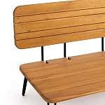 Двухместный диван из акации без подлоконтиков Amra варинант исполнения - 7 | Loft Concept в Волгограде