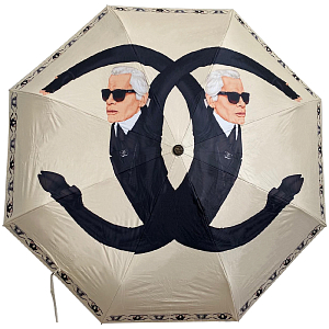 Зонт раскладной CHANEL дизайн 002 Бежевый цвет