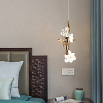 Люстра с белыми цветами на ветвистом каркасе Lure by PELLE варинант исполнения - 2 | Loft Concept в Волгограде