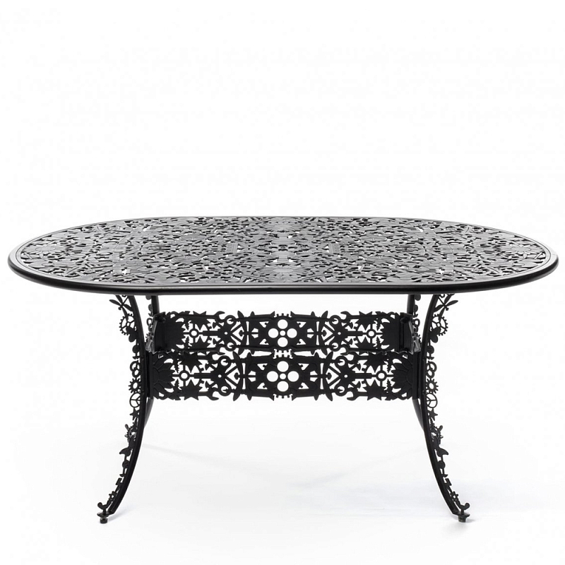 Обеденный стол Industry Collection ALUMINIUM OVAL TABLE – BLACK Черный Обеденный стол Industry Collection ALUMINIUM OVAL TABLE – BLACK Черный в Волгограде | Loft Concept