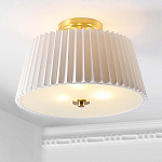 Потолочный светильник с белым плиссированным абажуром Ganglion варинант исполнения - 4 | Loft Concept в Волгограде