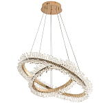 Люстра два кольца с хрустальным декором Rowan Crystal Ring Horizontal Gold Chandelier варинант исполнения - 2 | Loft Concept в Волгограде