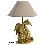 Настольная лампа с абажуром Дракон Golden Dragon Lamp Beige варинант исполнения - 4 | Loft Concept в Волгограде
