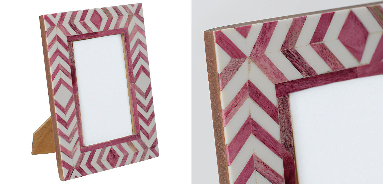 Фоторамка кость Pink Indian Bone Inlay photo frame - Loft-Concept в Волгограде