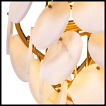 Люстра подвесная четырехъярусная с подвесками в форме дисков Cryptocrystalline Stone варинант исполнения - 3 | Loft Concept в Волгограде