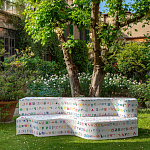 Дизайнерский модульный диван волнистой формы с цветным принтом Poltronova Superonda Sofa варинант исполнения - 45 | Loft Concept в Волгограде