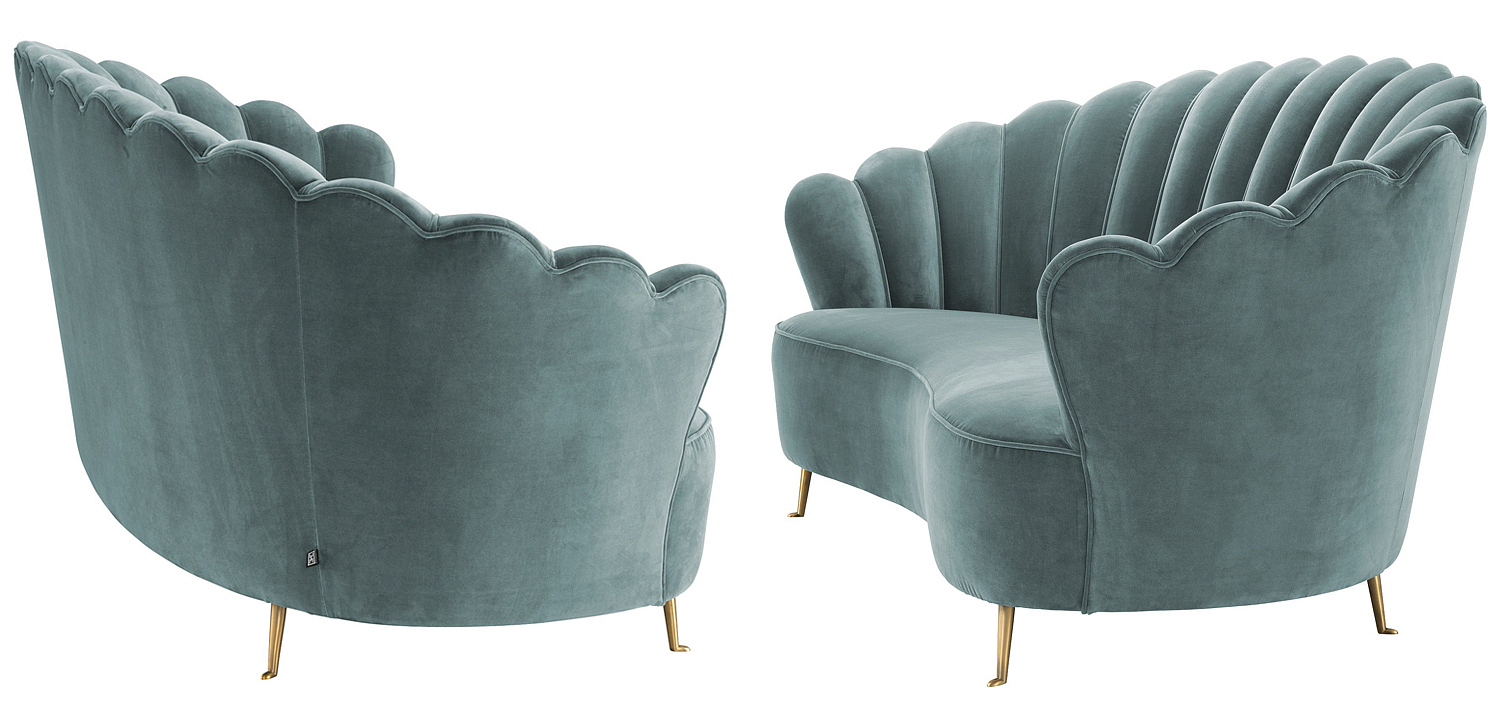 Диван Eichholtz Sofa Messina Turquoise Диван Eichholtz Sofa Messina Turquoise - Loft-Concept в Волгограде