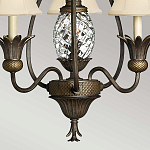 Люстра бронзового цвета с 3-мя кремовыми текстильными абажурами Hinkley варинант исполнения - 4 | Loft Concept в Волгограде