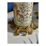 Ваза высокая из фарфора на бронзовом основании Turquoise Blooming Garden варинант исполнения - 5 | Loft Concept в Волгограде