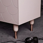 Дизайнерский комод розовый с фактурным фасадом Tiles варинант исполнения - 3 | Loft Concept в Волгограде