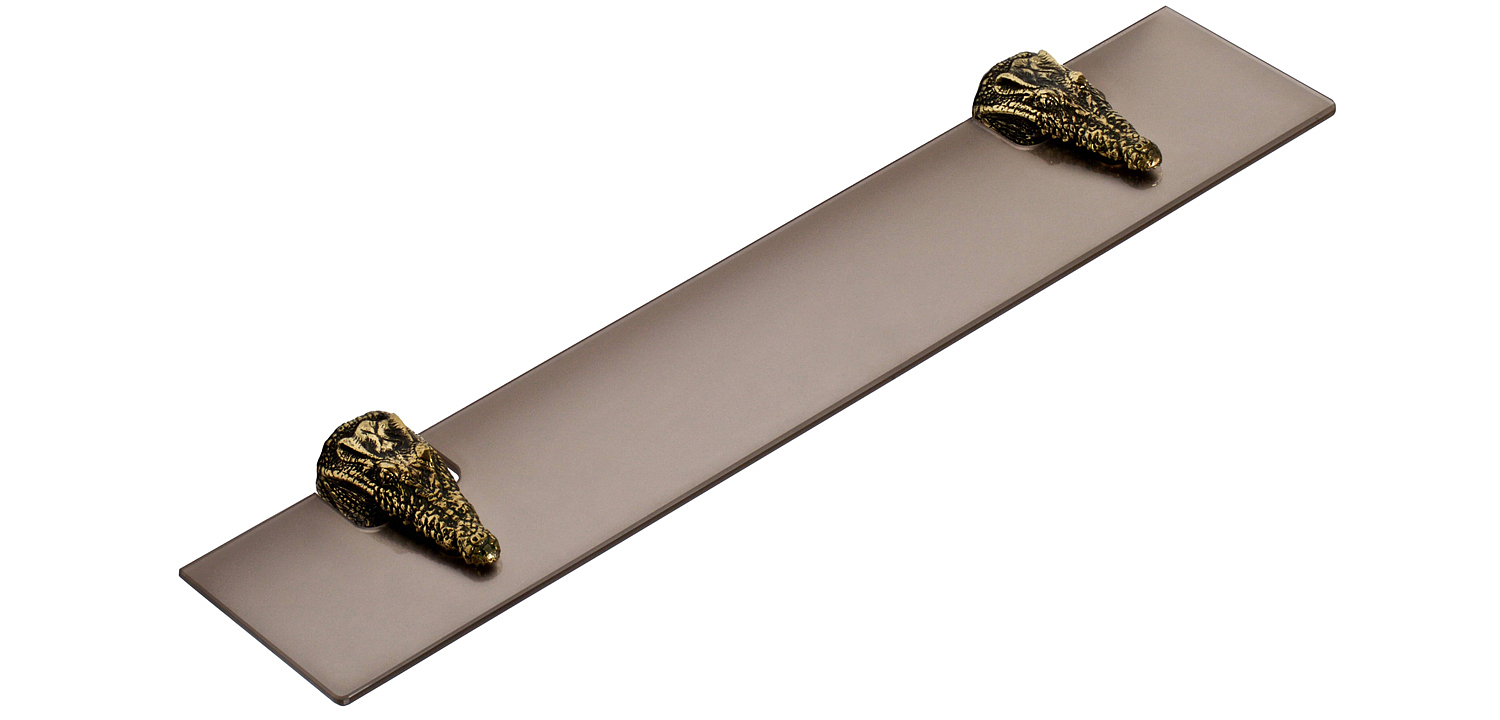 Полка для ванной Bronze Crocodile Heads Полка для ванной Bronze Crocodile Heads - Loft-Concept в Волгограде