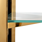 Стеллаж золото с прозрачными стеклянными полками Safekeeping варинант исполнения - 2 | Loft Concept в Волгограде