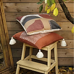 Подушка декоративная с геометрическим узором и плетенными вставками Divine Abstractions варинант исполнения - 6 | Loft Concept в Волгограде