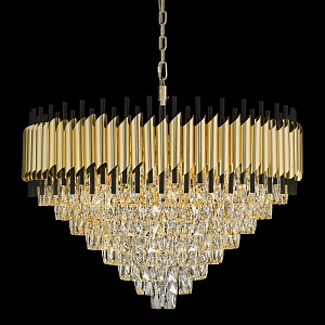 Большая Хрустальная Люстра Waist Золотистая