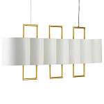 Люстра прямоугольная с белыми цилиндрическими абажурами White Ribbon варинант исполнения - 5 | Loft Concept в Волгограде
