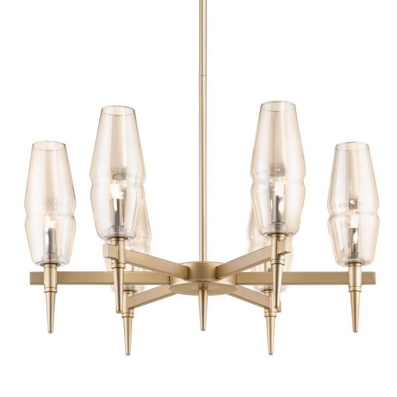 Люстра Polani Chandelier 6 Золотой Янтарь (Amber) Люстра Polani Chandelier 6 Золотой Янтарь (Amber) в Волгограде | Loft Concept