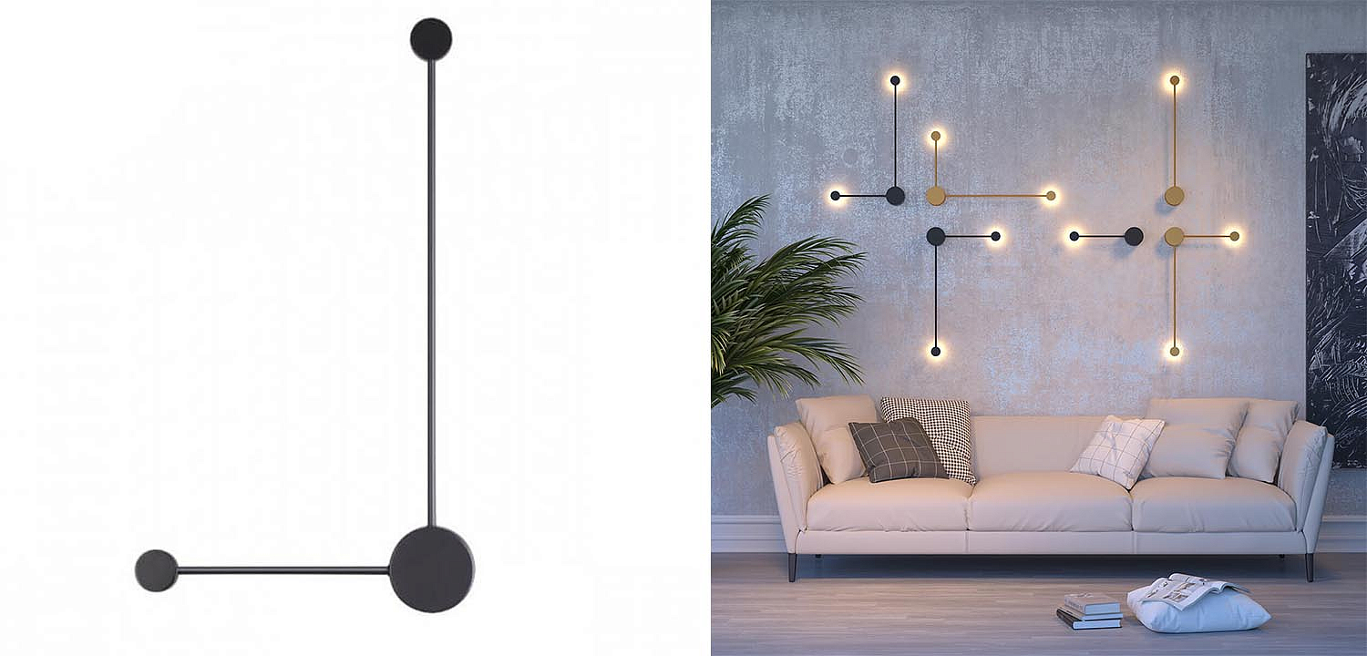 Бра Pin Wall Light Black Angle Бра Pin Wall Light Black Angle - Loft-Concept в Волгограде