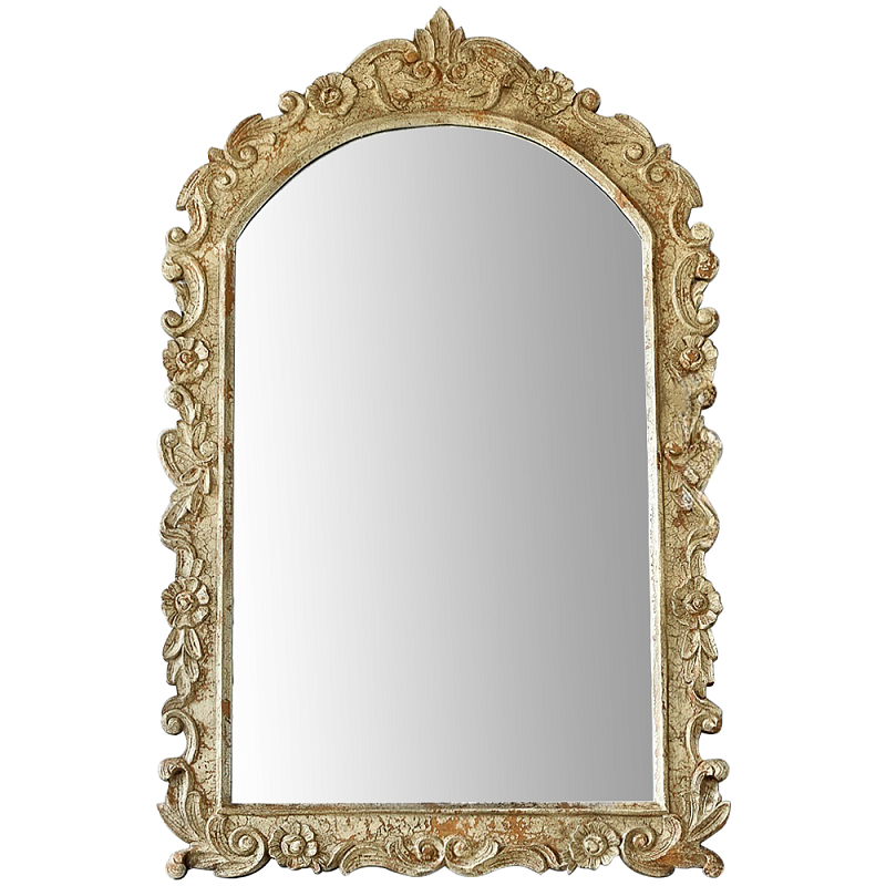 Настенное зеркало Jorge Classic Ornament Mirror Древесина Бежевый Настенное зеркало Jorge Classic Ornament Mirror Древесина Бежевый в Волгограде | Loft Concept