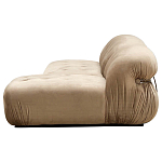 Дизайнерский угловой диван с велюровой светло-коричневой обивкой Fosse Sofa варинант исполнения - 3 | Loft Concept в Волгограде