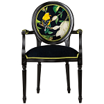 Стул с подлокотниками из натурального бука с изображением птицы и цветов Blooming Birds варинант исполнения - 1 | Loft Concept в Волгограде