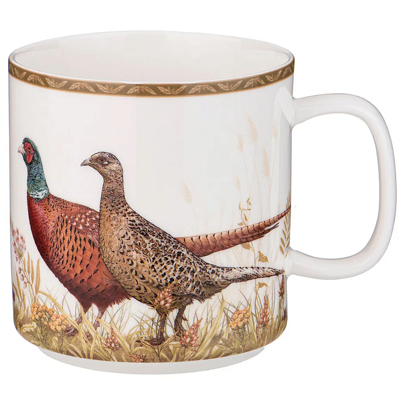 Кружка из фарфора с изображением фазанов и собаки 400 мл Hunting Porcelain Collection Белый Коричневый Мульти Кружка из фарфора с изображением фазанов и собаки 400 мл Hunting Porcelain Collection Белый Коричневый Мульти в Волгограде | Loft Concept