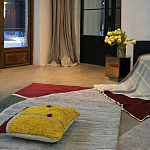 Чехол на подушку с рисунком горчичного цвета Elan Textured варинант исполнения - 2 | Loft Concept в Волгограде