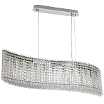 Линейная люстра изогнутой формы с хрустальными подвесками Crystal Art Chrome Linear Chandelier варинант исполнения - 2 | Loft Concept в Волгограде