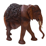 Статуэтка деревянная в виде слона Dressy Elephant варинант исполнения - 2 | Loft Concept в Волгограде