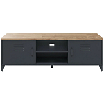 ТВ-тумба из металла и столешницей из массива дуба Metal Wood TV-Stand варинант исполнения - 1 | Loft Concept в Волгограде