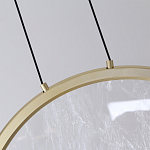 Светодиодный подвесной светильник круглой формы с металлической рамой золотого цвета Marble Glow 47 варинант исполнения - 5 | Loft Concept в Волгограде