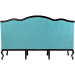 Трехместный диван из натурального бука бирюзовый с изображением птиц и цветов Turquoise Chinoiserie Garden Sofa варинант исполнения - 3 | Loft Concept в Волгограде