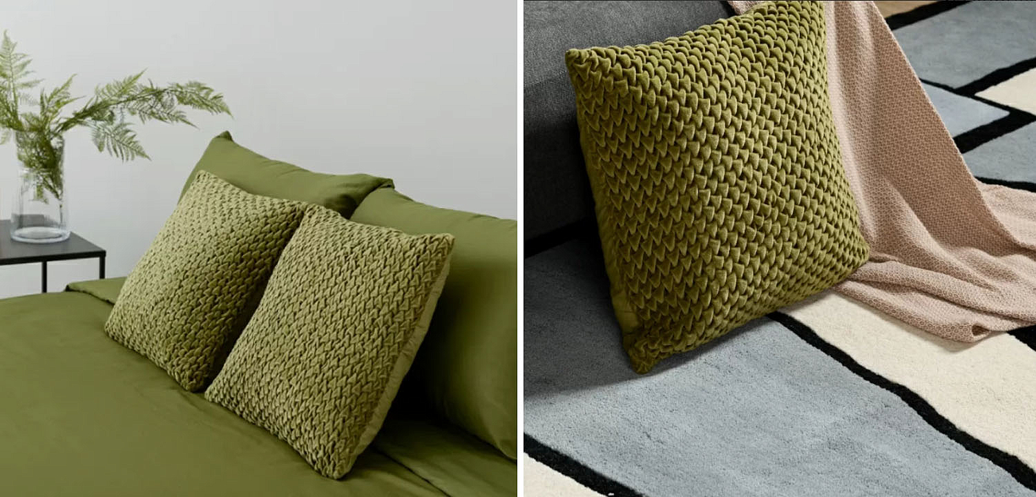Подушка Purnama Quilting olive Подушка Purnama Quilting olive - Loft-Concept в Волгограде