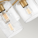 Потолочный светильник цвета латунь с пятью прозрачными цилиндрическими плафонами Hinkley варинант исполнения - 5 | Loft Concept в Волгограде