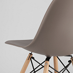Пластиковый стул на ножках из массива бука Eames Cappuccino варинант исполнения - 6 | Loft Concept в Волгограде