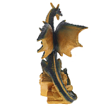 Декоративная статуэтка Дракон Green Gold Dragon Treasure Keeper Statuette варинант исполнения - 4 | Loft Concept в Волгограде