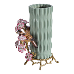 Ваза с птицами и цветами из фарфора с бронзовыми элементами Garden of Eden варинант исполнения - 3 | Loft Concept в Волгограде