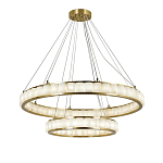 Люстра с 2-мя кольцами из натурального камня с регулируемыми плафонами Durability of Stone варинант исполнения - 1 | Loft Concept в Волгограде