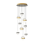 Люстра каскадная с 9-ю подвесами бронза и никель Peggy Futura lamp варинант исполнения - 2 | Loft Concept в Волгограде