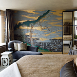 Обои ручная роспись Bamboo River Blossom Original colourway on Deep Rich Gold gilded paper with pearlescent antiquing варинант исполнения - 5 | Loft Concept в Волгограде