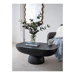Столик кофейный черного цвета с овальной столешницей и круглым основанием Black Dalmen Table варинант исполнения - 2 | Loft Concept в Волгограде