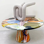Дизайнерский журнальный стол с цветным орнаментом Unyly варинант исполнения - 1 | Loft Concept в Волгограде
