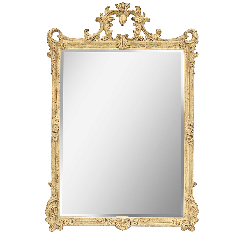 Зеркало настенное в раме бежевого цвета с эффектом старины Classic Ornament Mirror Бежевый Зеркало Зеркало настенное в раме бежевого цвета с эффектом старины Classic Ornament Mirror Бежевый Зеркало в Волгограде | Loft Concept