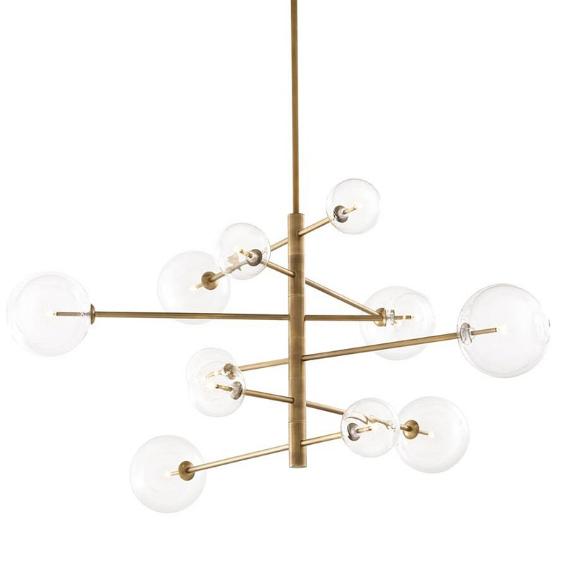 Люстра Chandelier Argento L Латунь Античная полированная Прозрачное Стекло Люстра Chandelier Argento L Латунь Античная полированная Прозрачное Стекло в Волгограде | Loft Concept