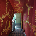 Обои с вышивкой ручной работы Fyodor Original colourway on Merlot linen варинант исполнения - 1 | Loft Concept в Волгограде