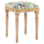 Банкетка одноместная из массива бука с цветочным принтом Beige Chinoiserie Garden Banquette варинант исполнения - 1 | Loft Concept в Волгограде