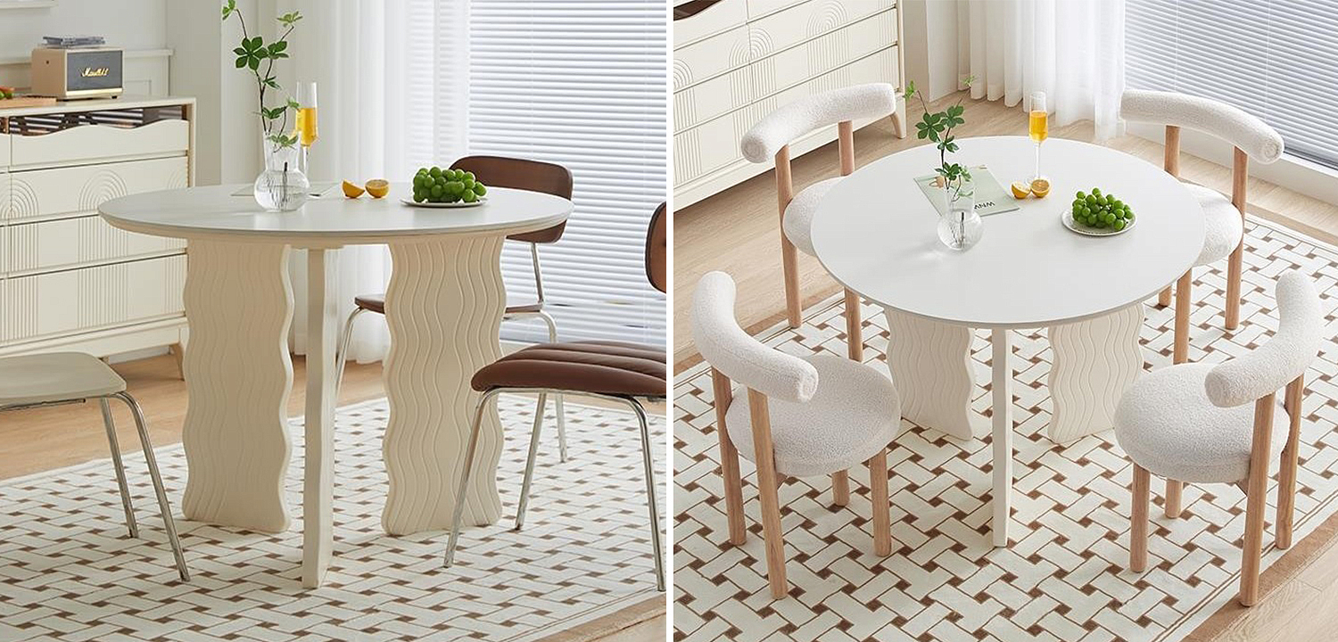 Круглый обеденный стол Lam Curved Dining Table Круглый обеденный стол Lam Curved Dining Table - Loft-Concept в Волгограде