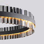 Люстра кольцевая чёрного цвета с вертикальными стеклянными элементами Ring Horizontal варинант исполнения - 1 | Loft Concept в Волгограде