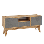 ТВ-тумба с фасадом цвета серый бетон Grace of Furniture  варинант исполнения - 2 | Loft Concept в Волгограде