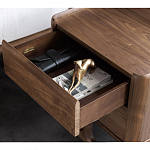 Прикроватный деревянный столик с 2-мя ящиками Moon Walnut Furniture варинант исполнения - 10 | Loft Concept в Волгограде